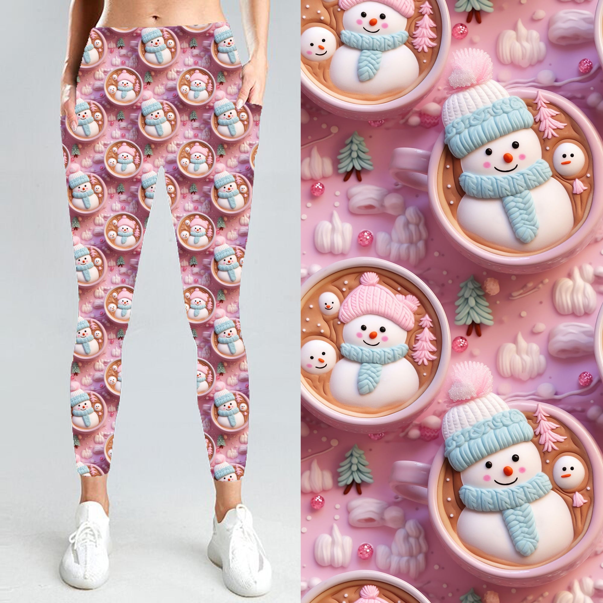 Snowman Cocoa Leggings PREORDER B113