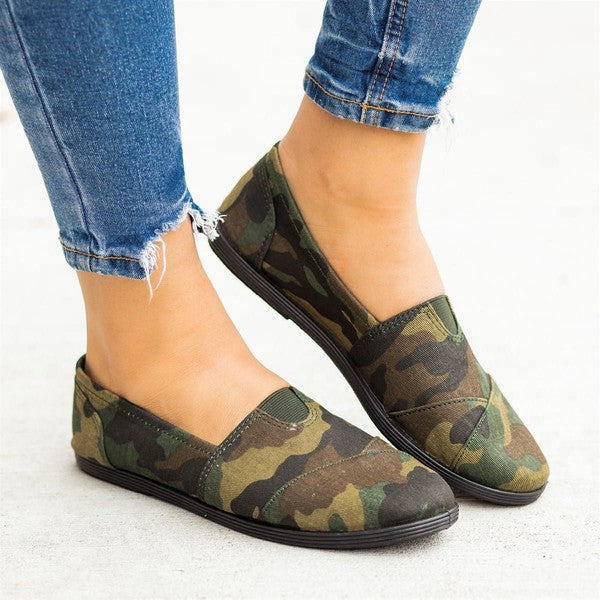 Slip On Camo Flats