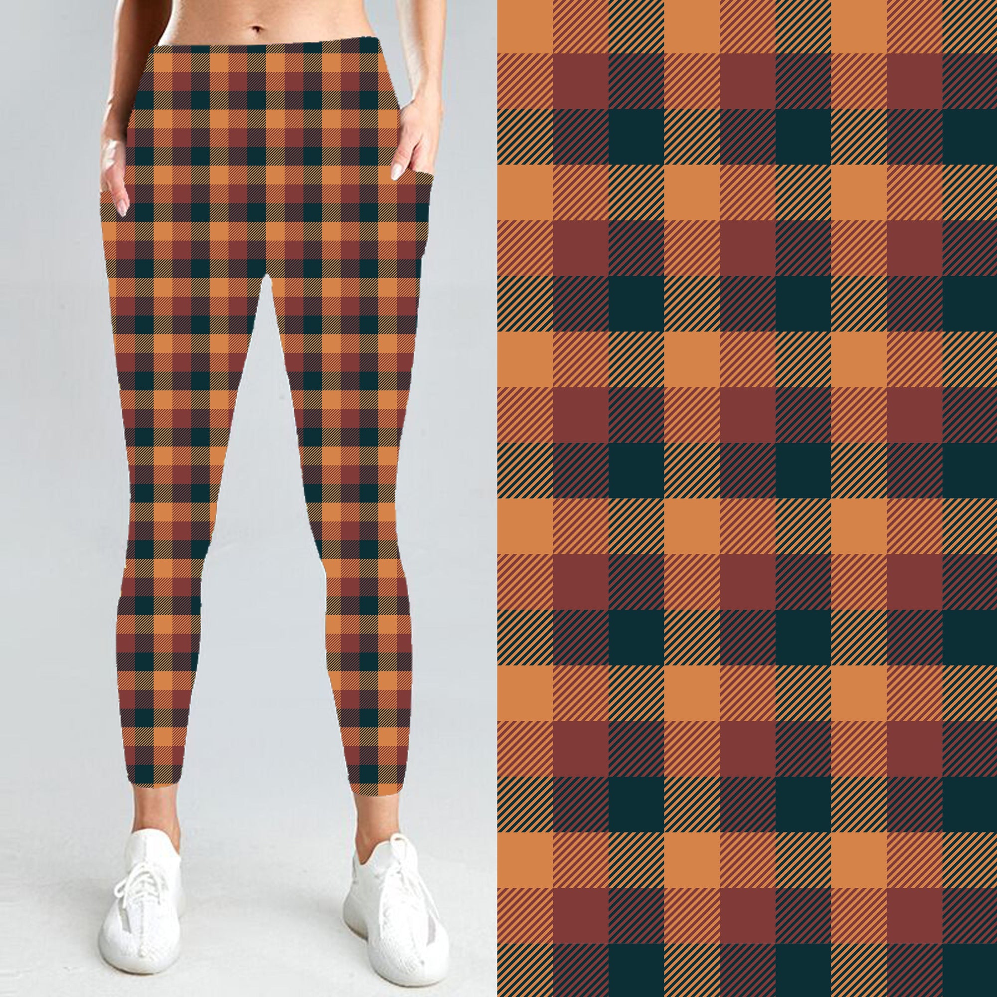 Autumn Plaid Leggings PREORDER B64