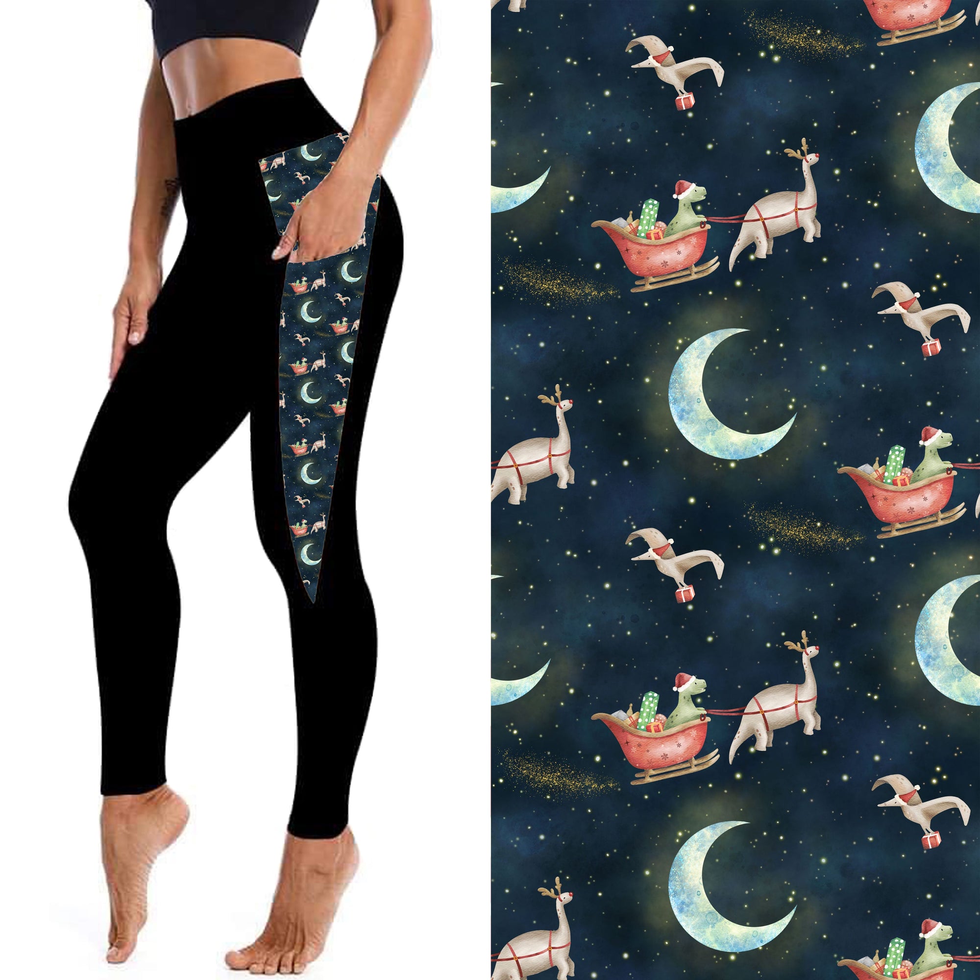 Dino Sleigh Leggings PREORDER B64