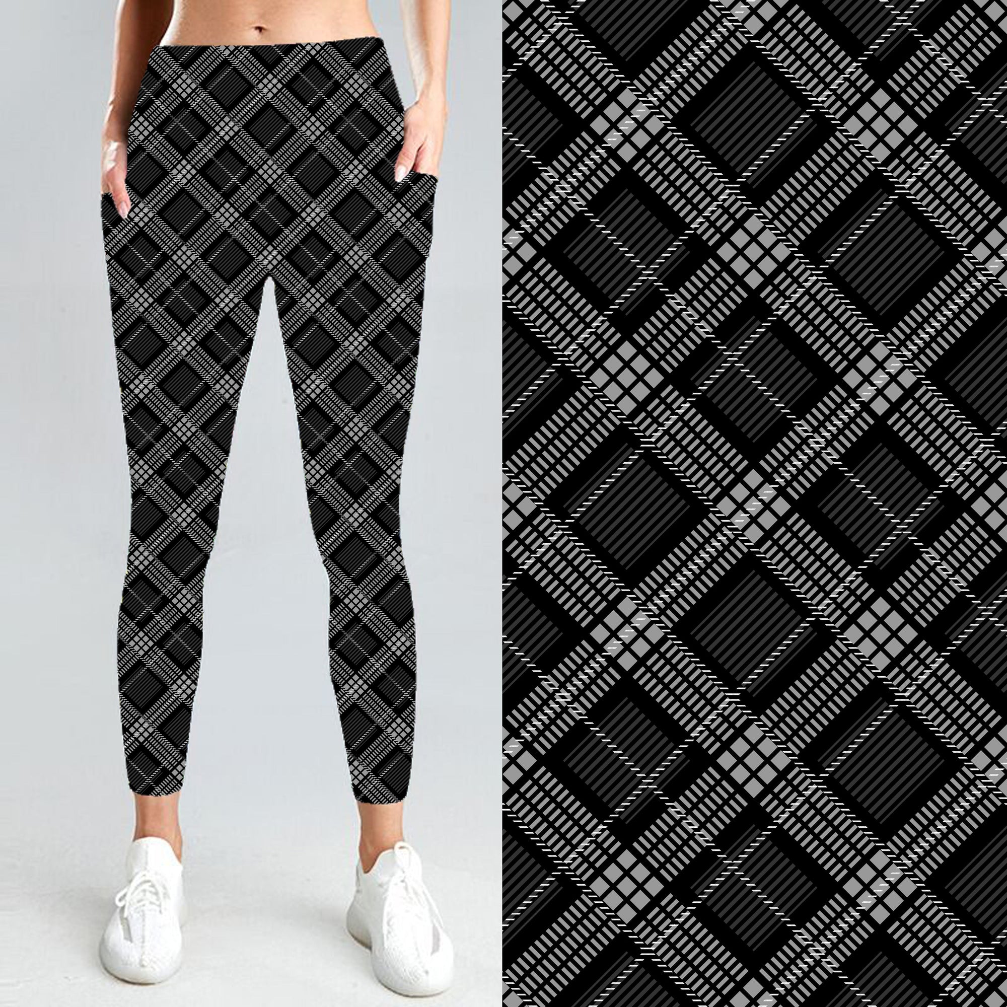 Noir Plaid Leggings PREORDER B64