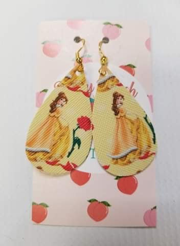 Belle Inspired handmade earrings