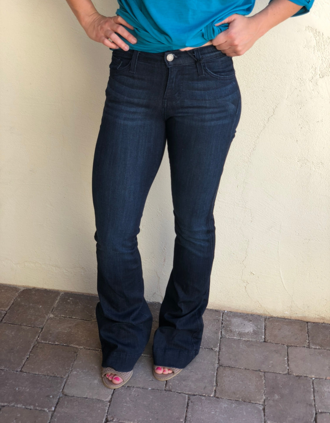 Judy Blue DARK BLUE WASH DENIM FLARED