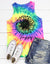 Happy Sunflower tie dye Graphic Tank