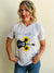 Here comes the Sun graphic V neck T