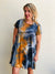 Short Sleeve Tie Dye swing Dress