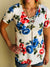 V neck Floral T