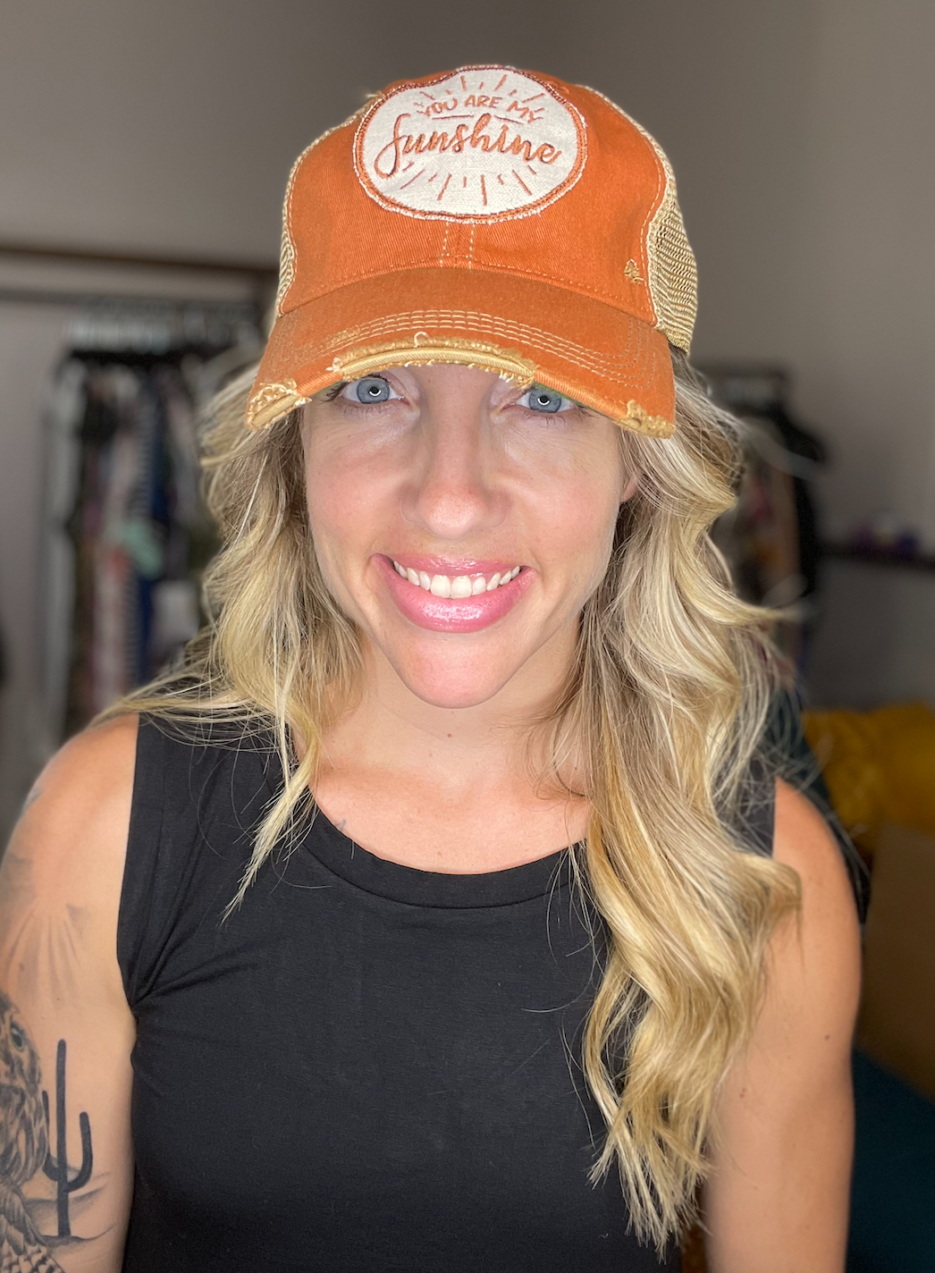 You are my Sunshine distressed trucker hat